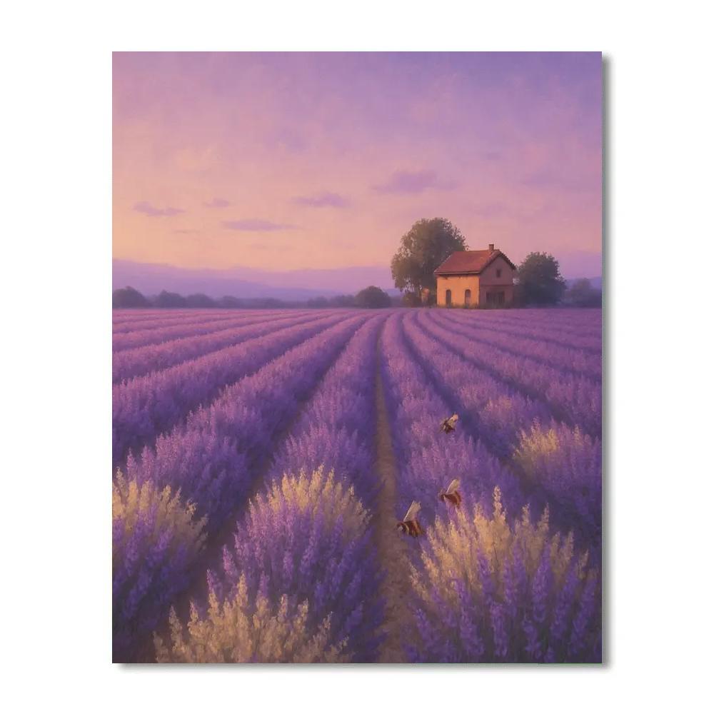 Lavender Dusk Field Numbered painting kits