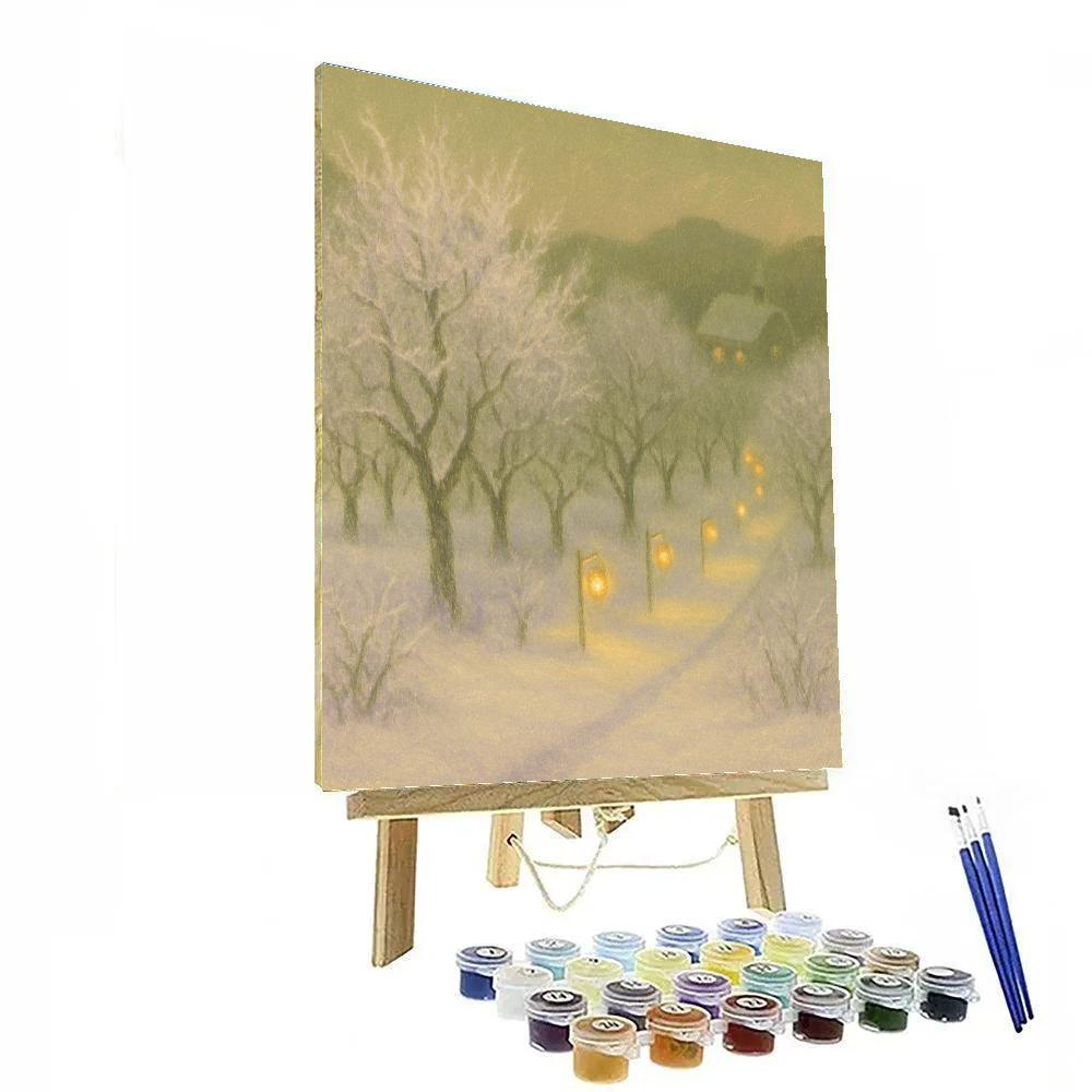 Frosted Orchard And Lantern Lane Paint by numbers kits