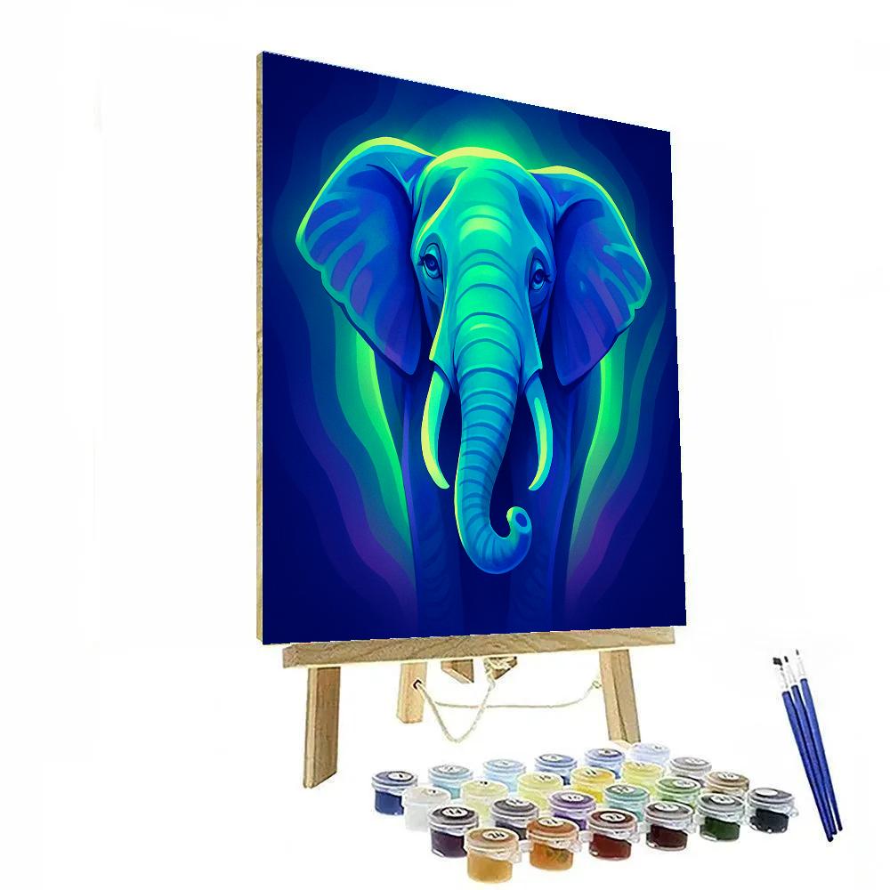 Aurora Elephant Embrace painting number kit