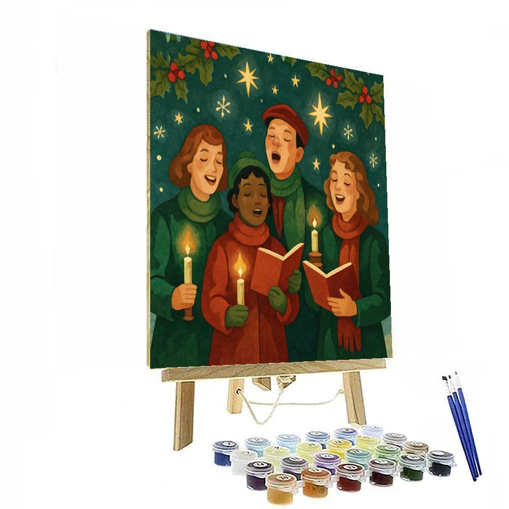 Starry Holiday Choir paint by number