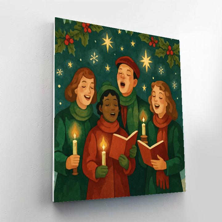 Starry Holiday Choir paint by number