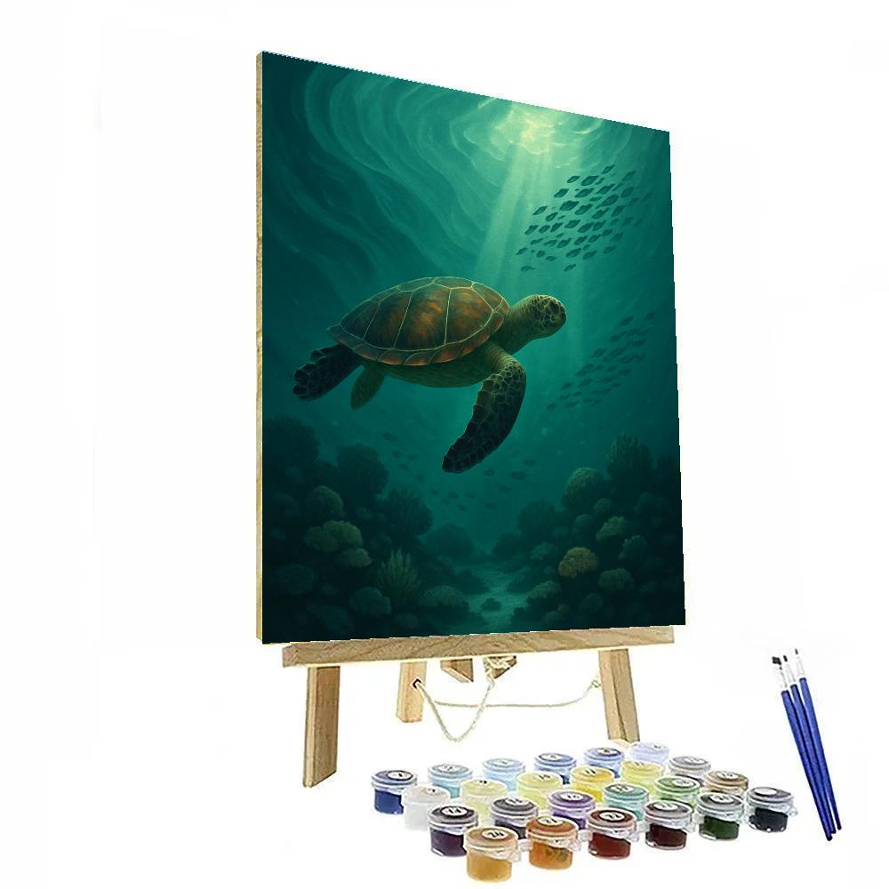 Turtle Ocean Navigator Number painting
