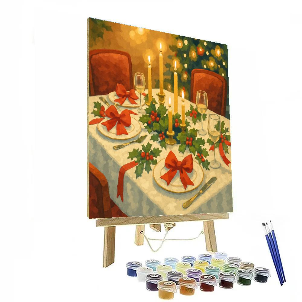Ribboned Festive Feast Painting by numbers kit