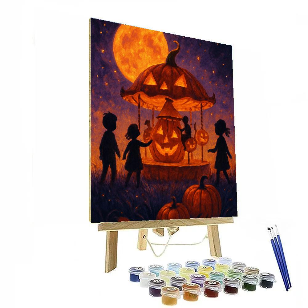 Nocturne Pumpkin Carousel DIY paint by numbers