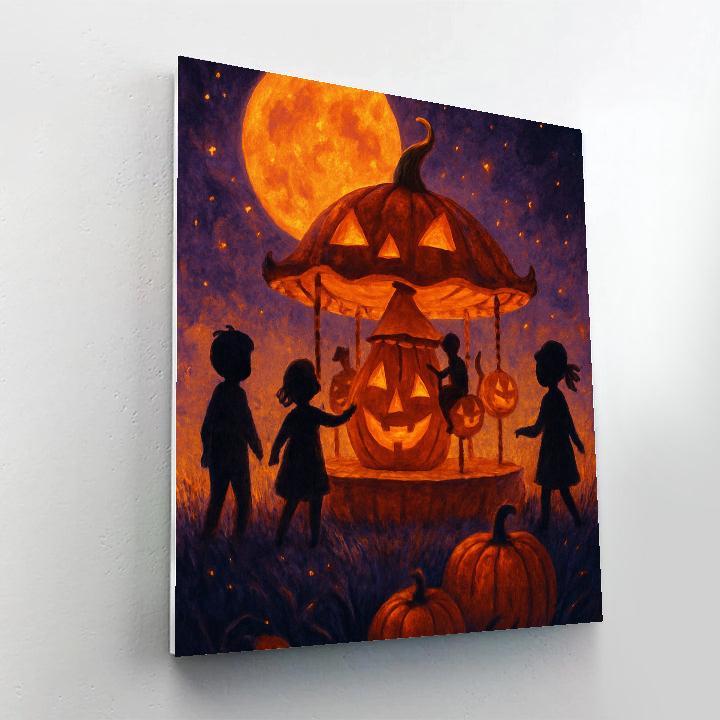 Nocturne Pumpkin Carousel DIY paint by numbers