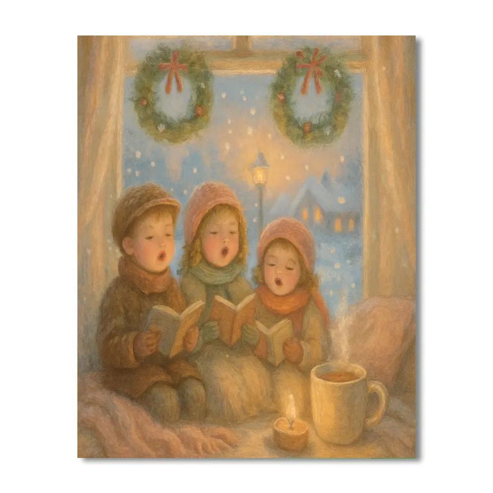 Window Seat Carolers Paint by numbers art
