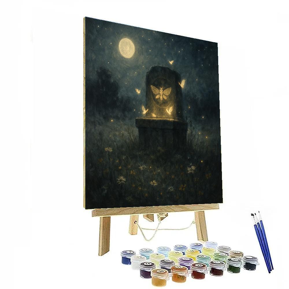 Mothlight Meadow Shrine Paint by numbers art