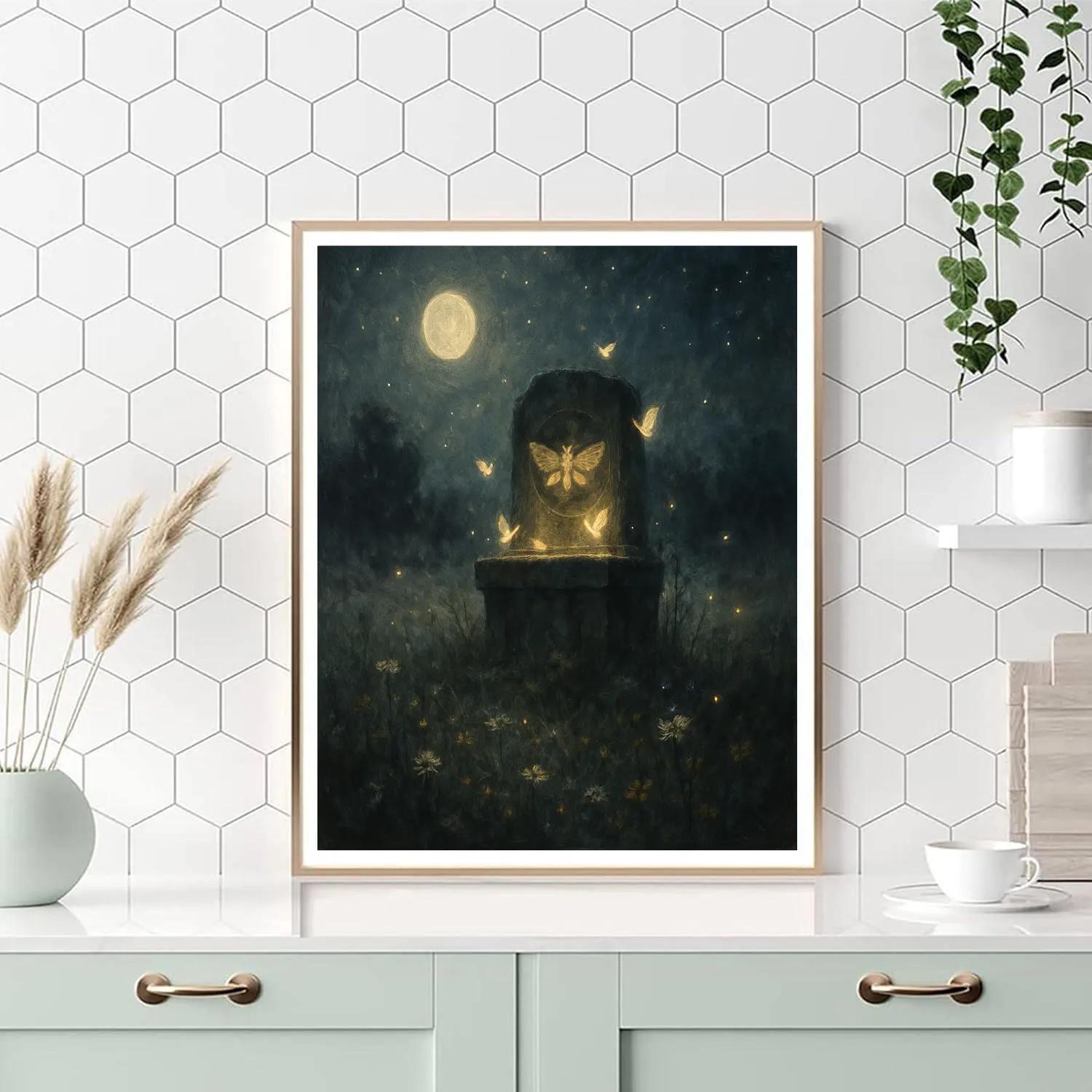 Mothlight Meadow Shrine Paint by numbers art