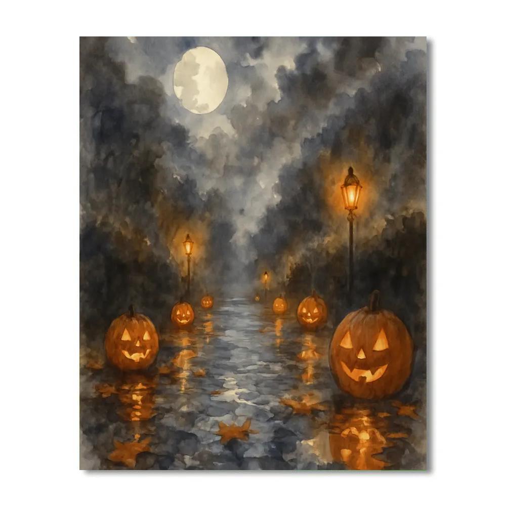 Petrichor Pumpkin Lane painting number kit