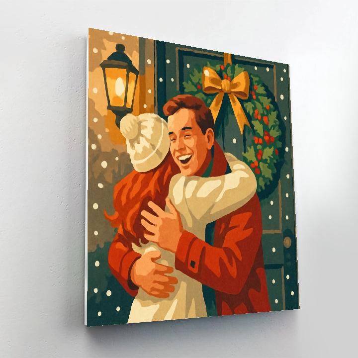 Wreath And Warmth Reunion Paint by numbers art