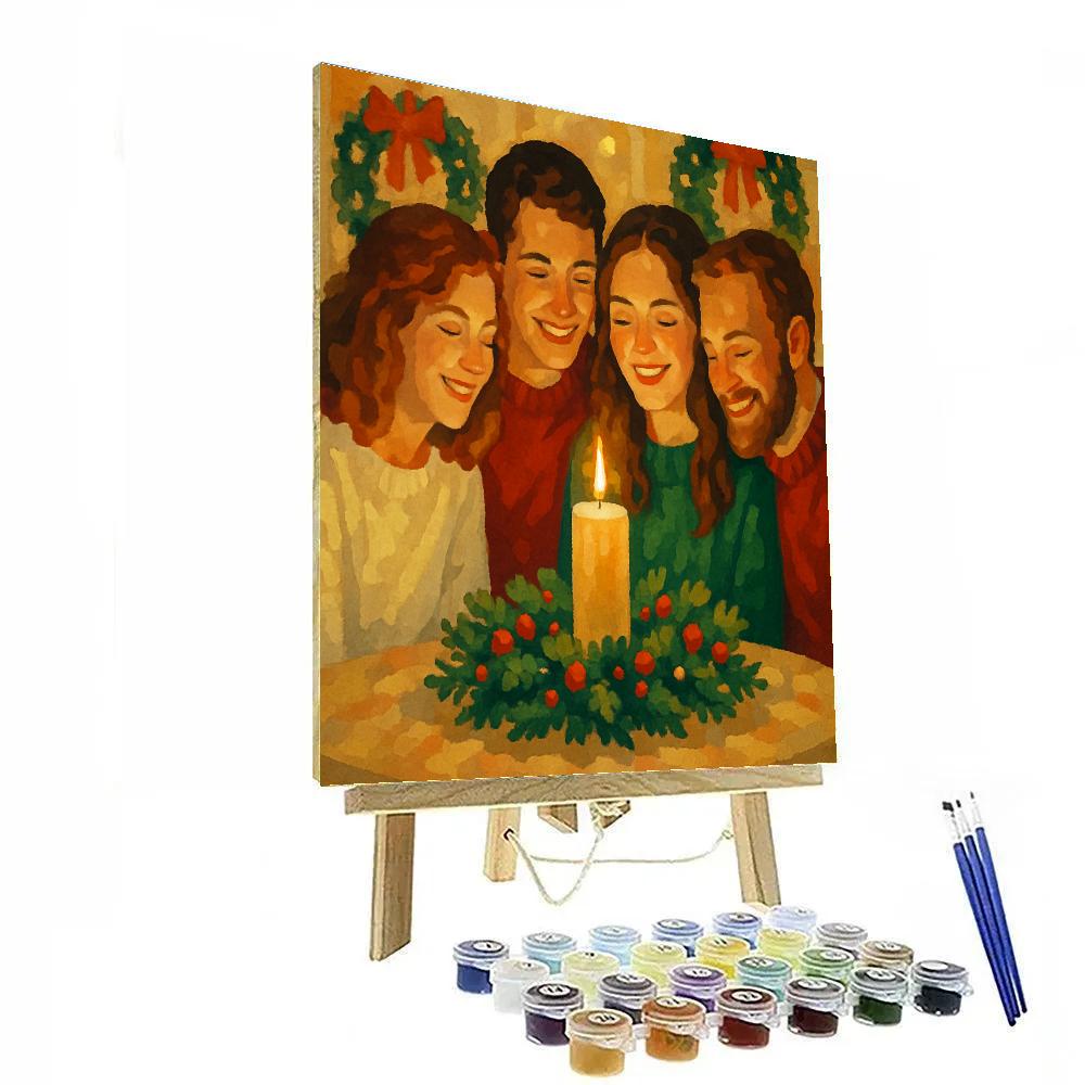 Holiday Glow Gathering Paint by numbers art