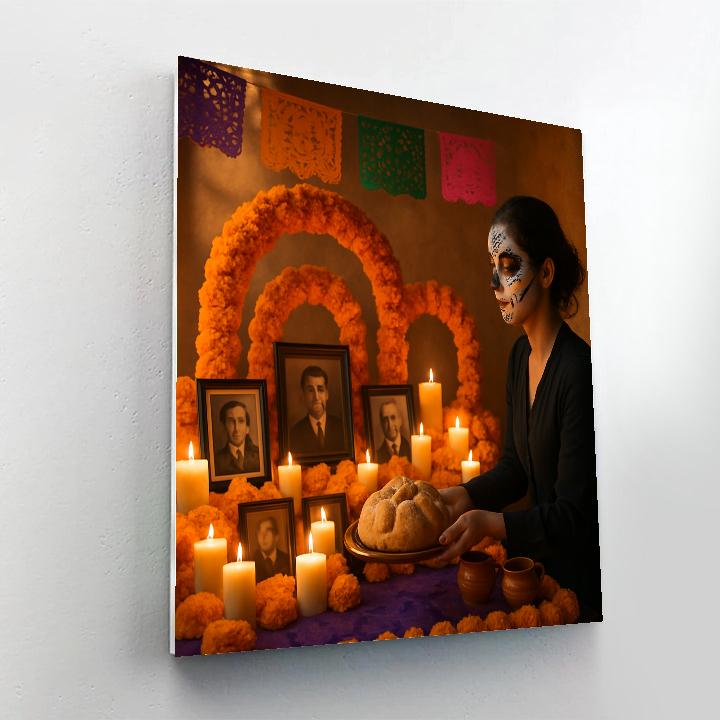 Día De Muertos Traditional Ofrenda Paint by numbers art