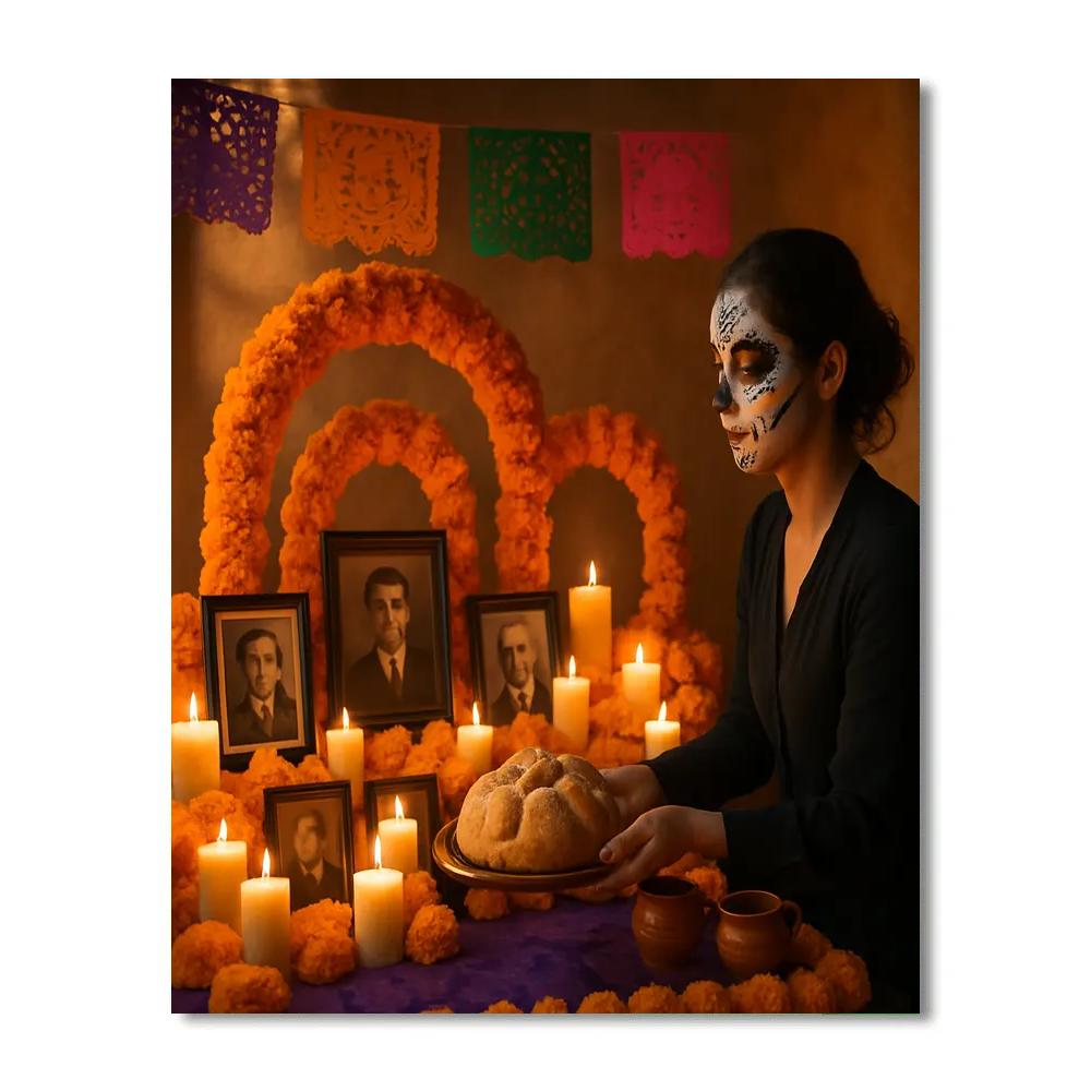 Día De Muertos Traditional Ofrenda Paint by numbers art