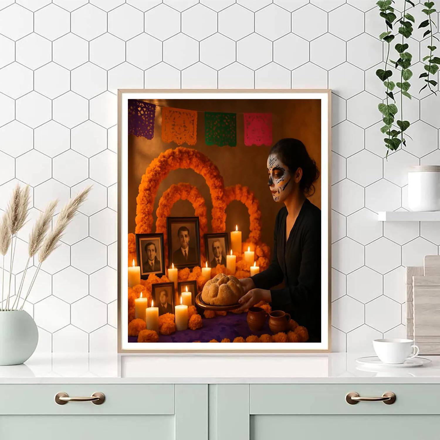 Día De Muertos Traditional Ofrenda Paint by numbers art