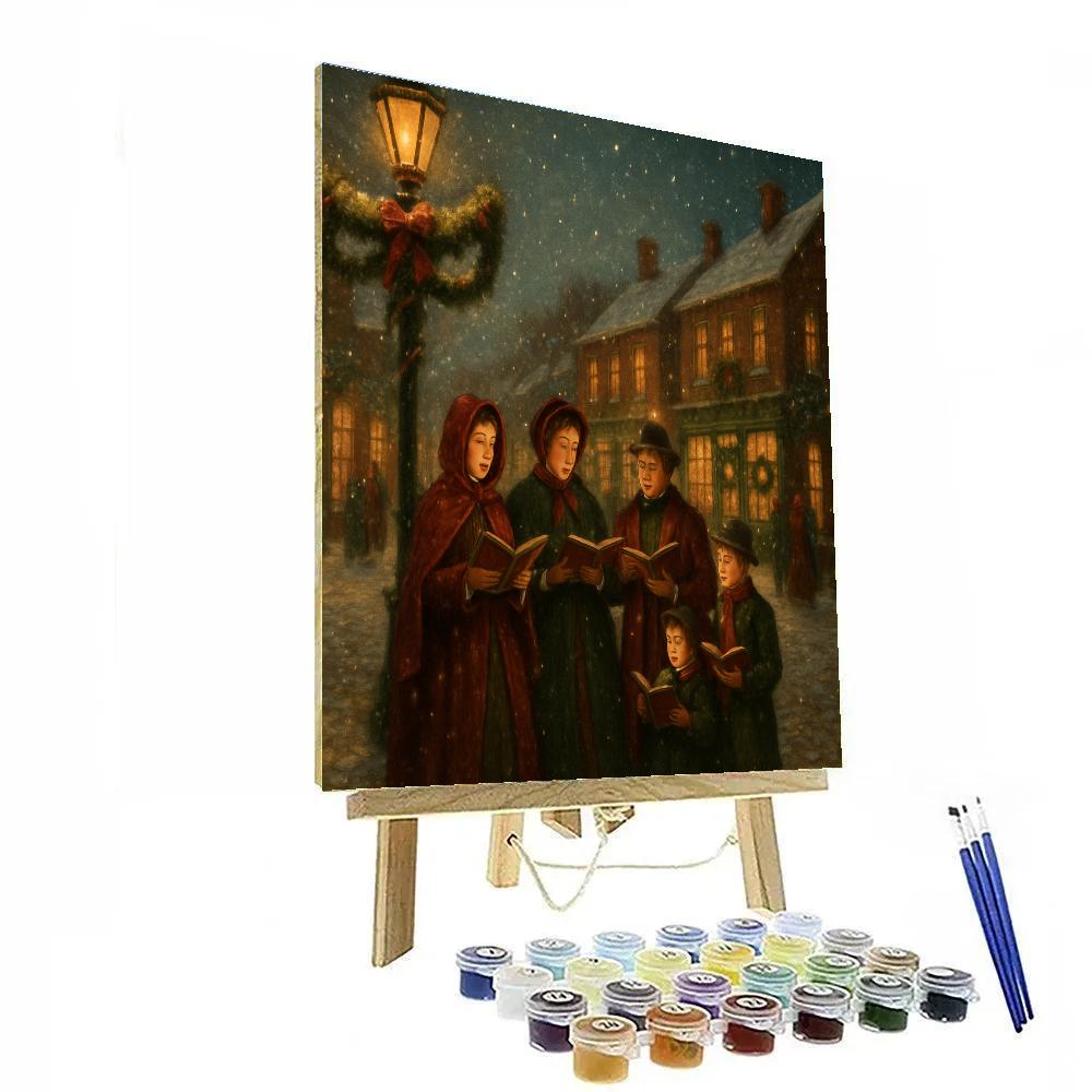 Cobblestone Carol Night DIY paint by numbers