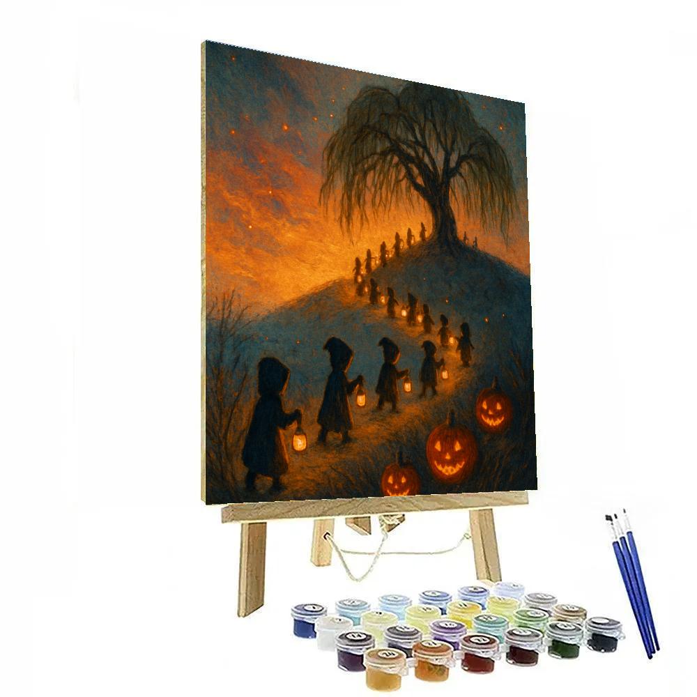 Crescent Hill Lantern Folk DIY paint by numbers