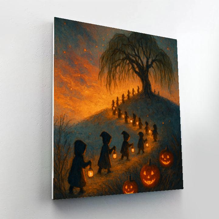 Crescent Hill Lantern Folk DIY paint by numbers