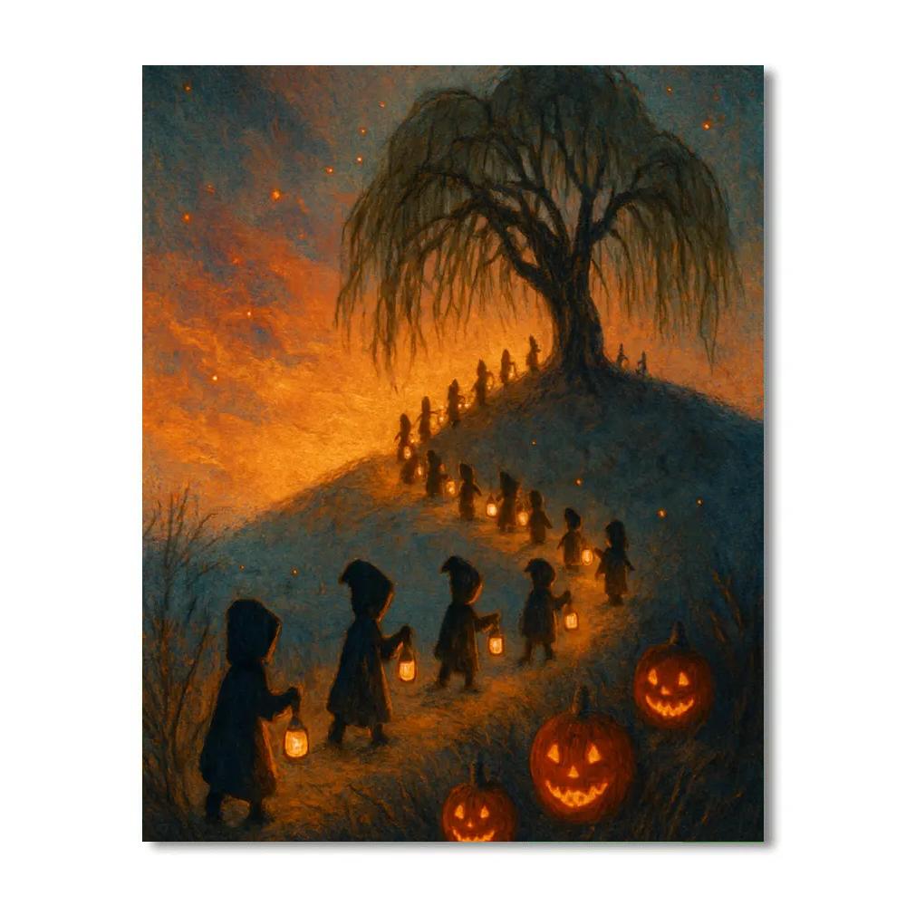 Crescent Hill Lantern Folk DIY paint by numbers