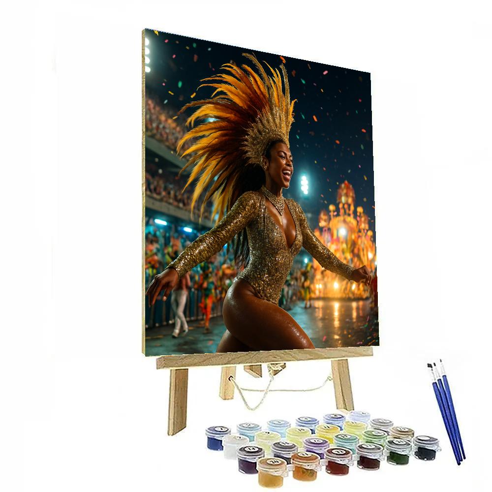 Rio Carnival Samba Parade At Night painting number kit