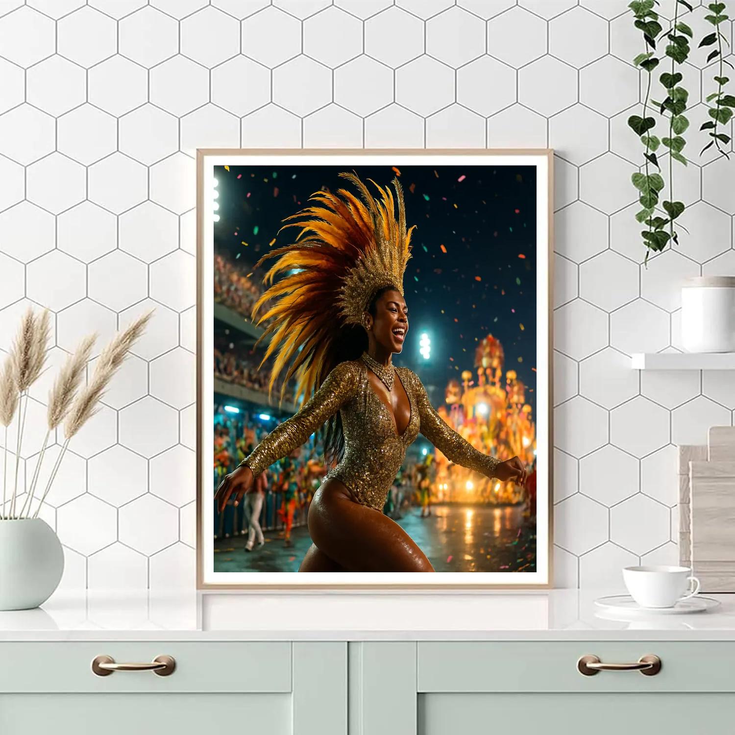 Rio Carnival Samba Parade At Night painting number kit