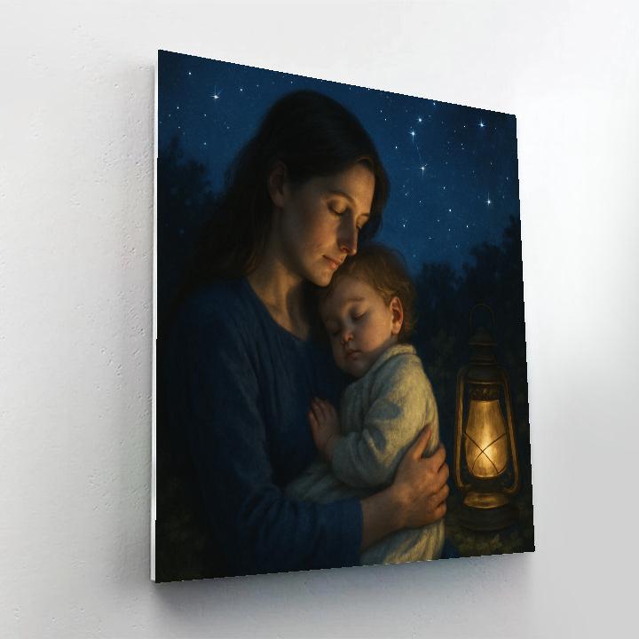 Evening Lullaby Under Starlight Numbered painting kits