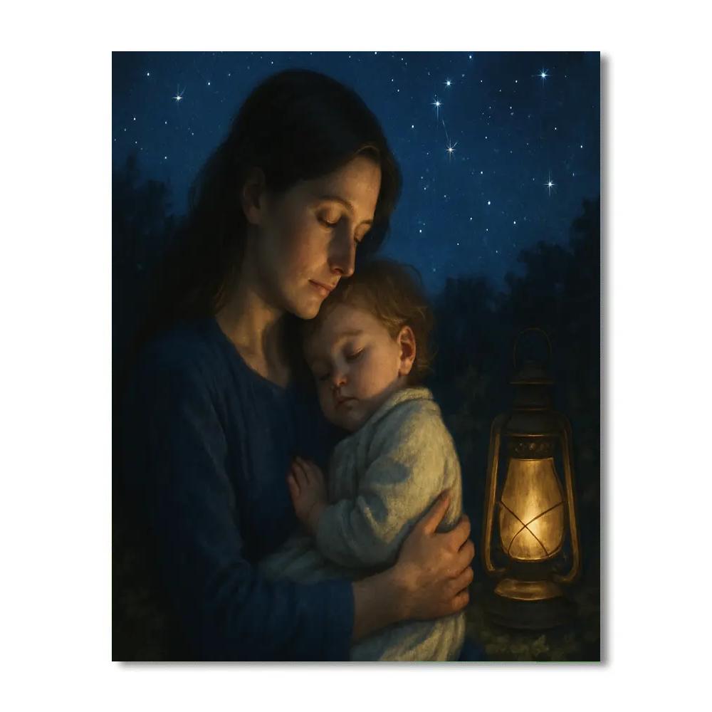 Evening Lullaby Under Starlight Numbered painting kits