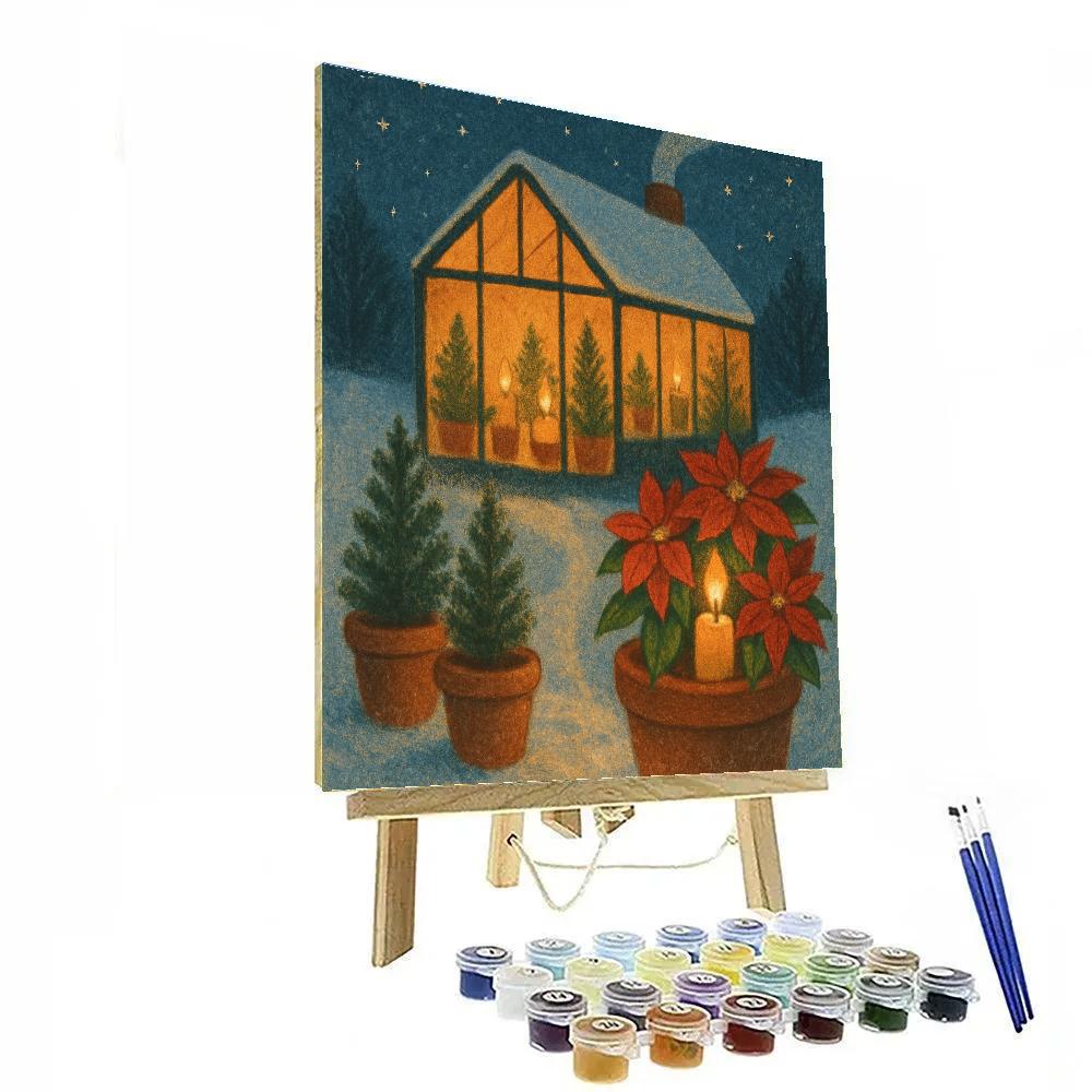 Frosted Greenhouse Glow Painting by numbers kit