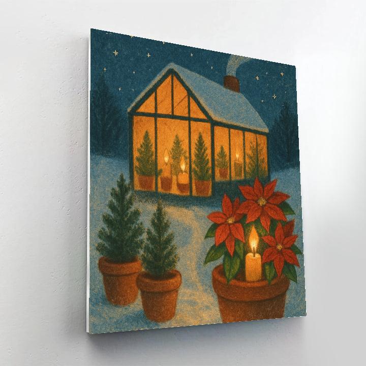 Frosted Greenhouse Glow Painting by numbers kit