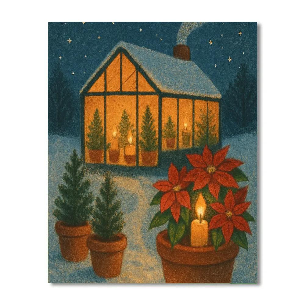 Frosted Greenhouse Glow Painting by numbers kit