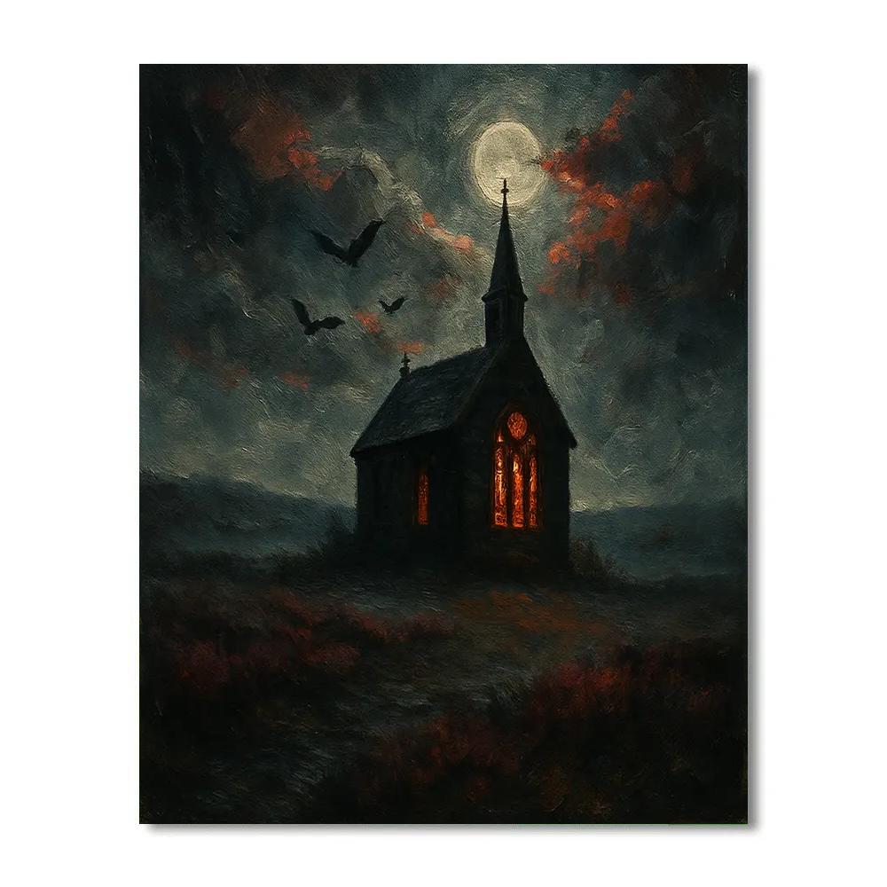 Bleakmoor Chapel At Dusk paint by numbers