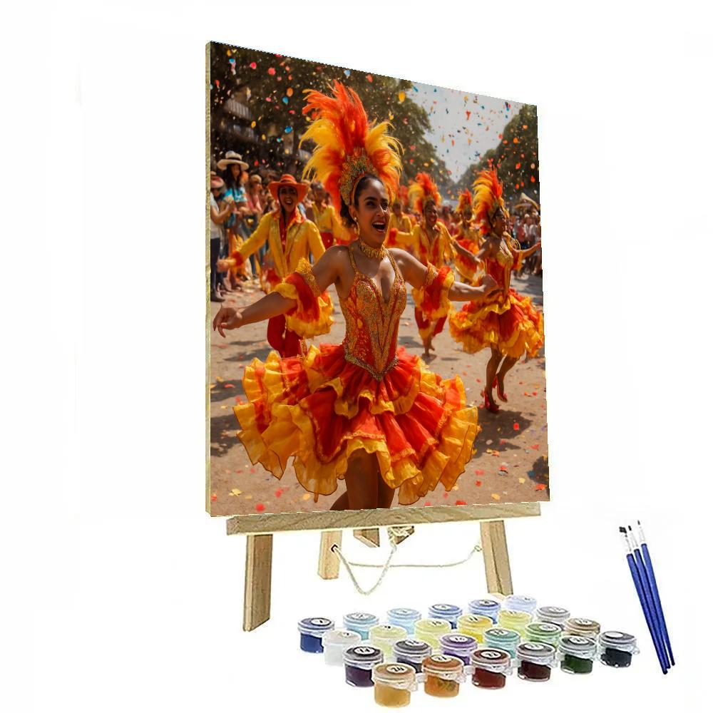 Carnaval De Barranquilla Dance Troupe paint by number