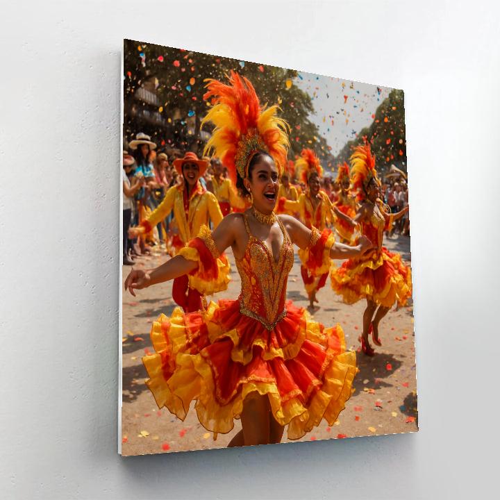 Carnaval De Barranquilla Dance Troupe paint by number