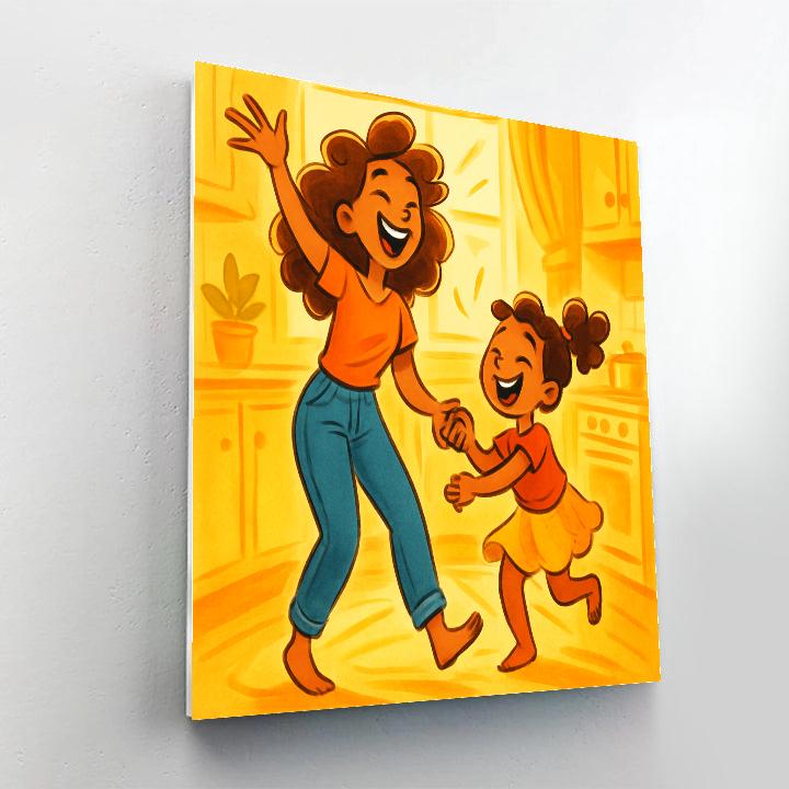 Dancing Joy In Kitchen Moments paint by color