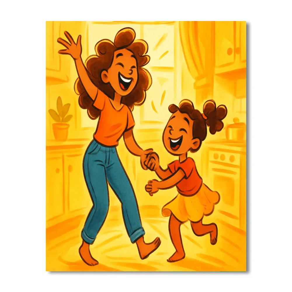 Dancing Joy In Kitchen Moments paint by color