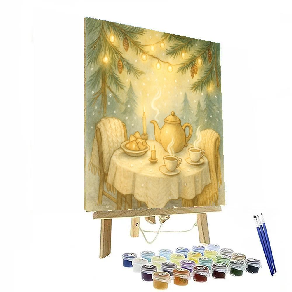 Snowbound Tea Party paint by color