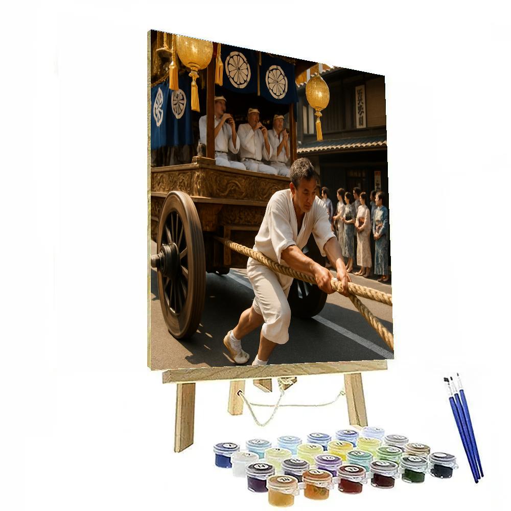Gion Matsuri Documentary Procession In Kyoto Painting by numbers kit