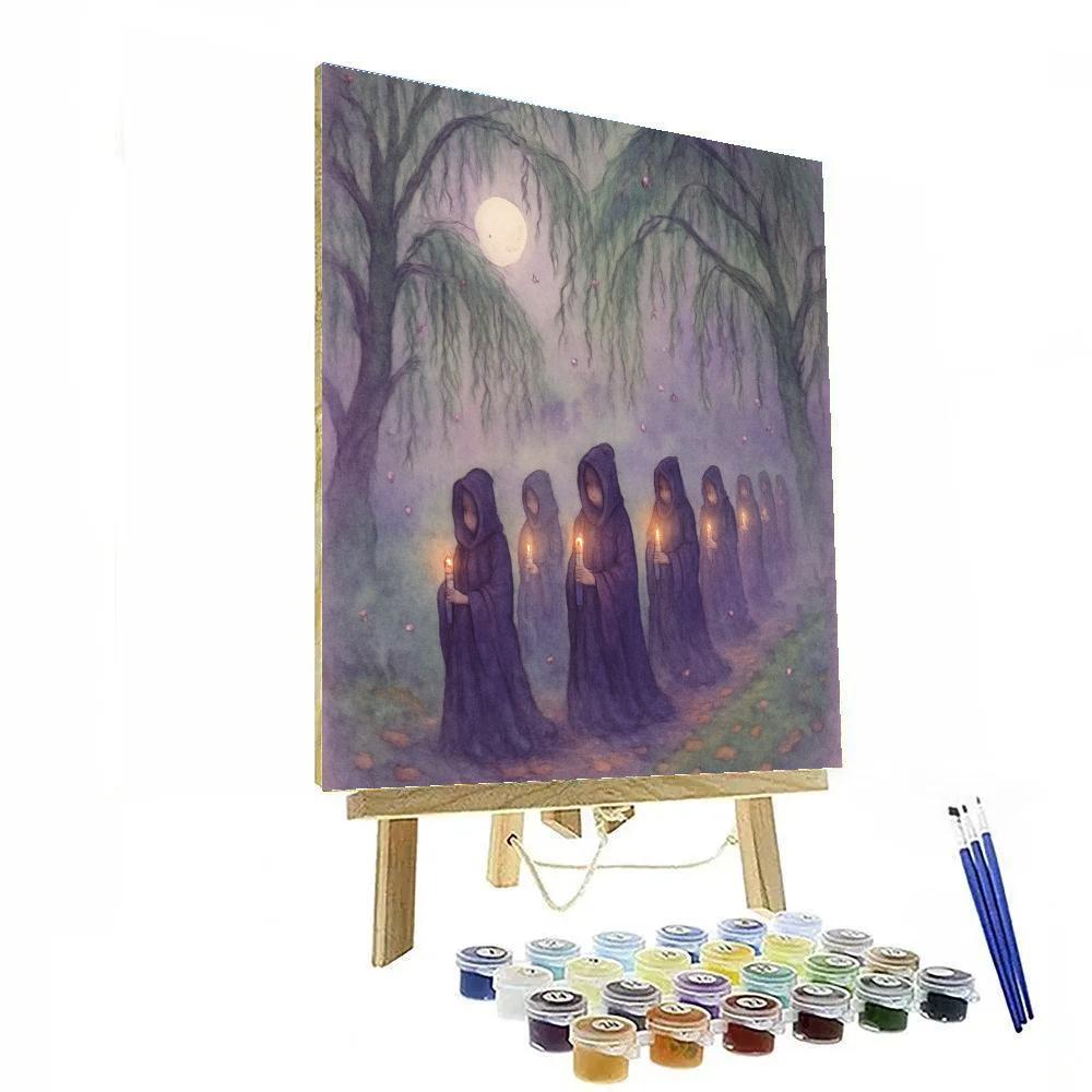 Willow Way Candle Procession Number painting