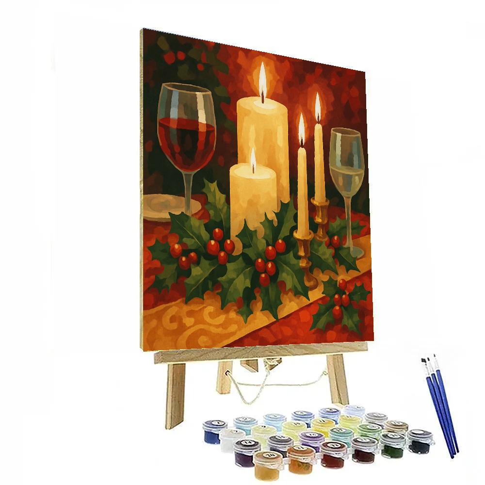 Candles And Cheer Table Painting by numbers kit