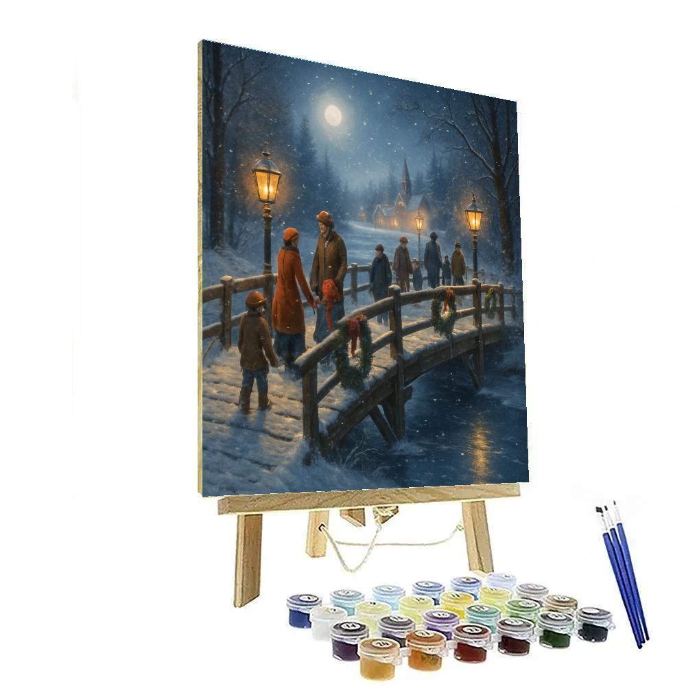 Lantern Bridge Crossing DIY paint by numbers