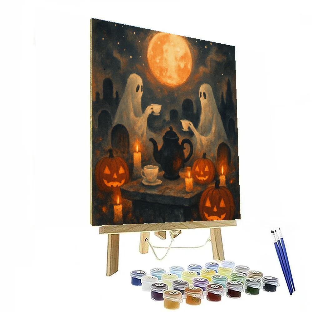 Graveyard Tea At Midnight paint by number