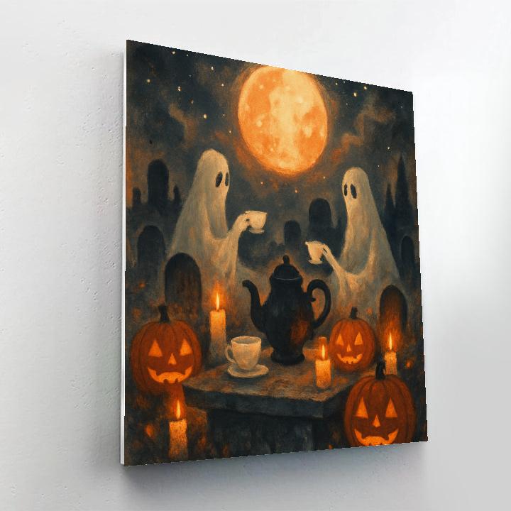 Graveyard Tea At Midnight paint by number