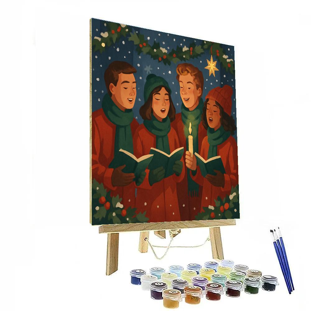 Snowflake Serenade Circle paint by color