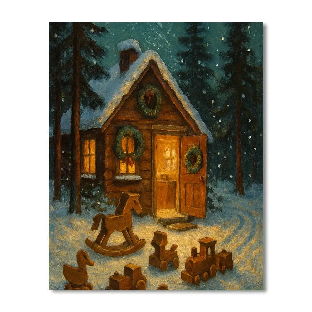 Woodland Toymakers Cottage Numbered painting kits