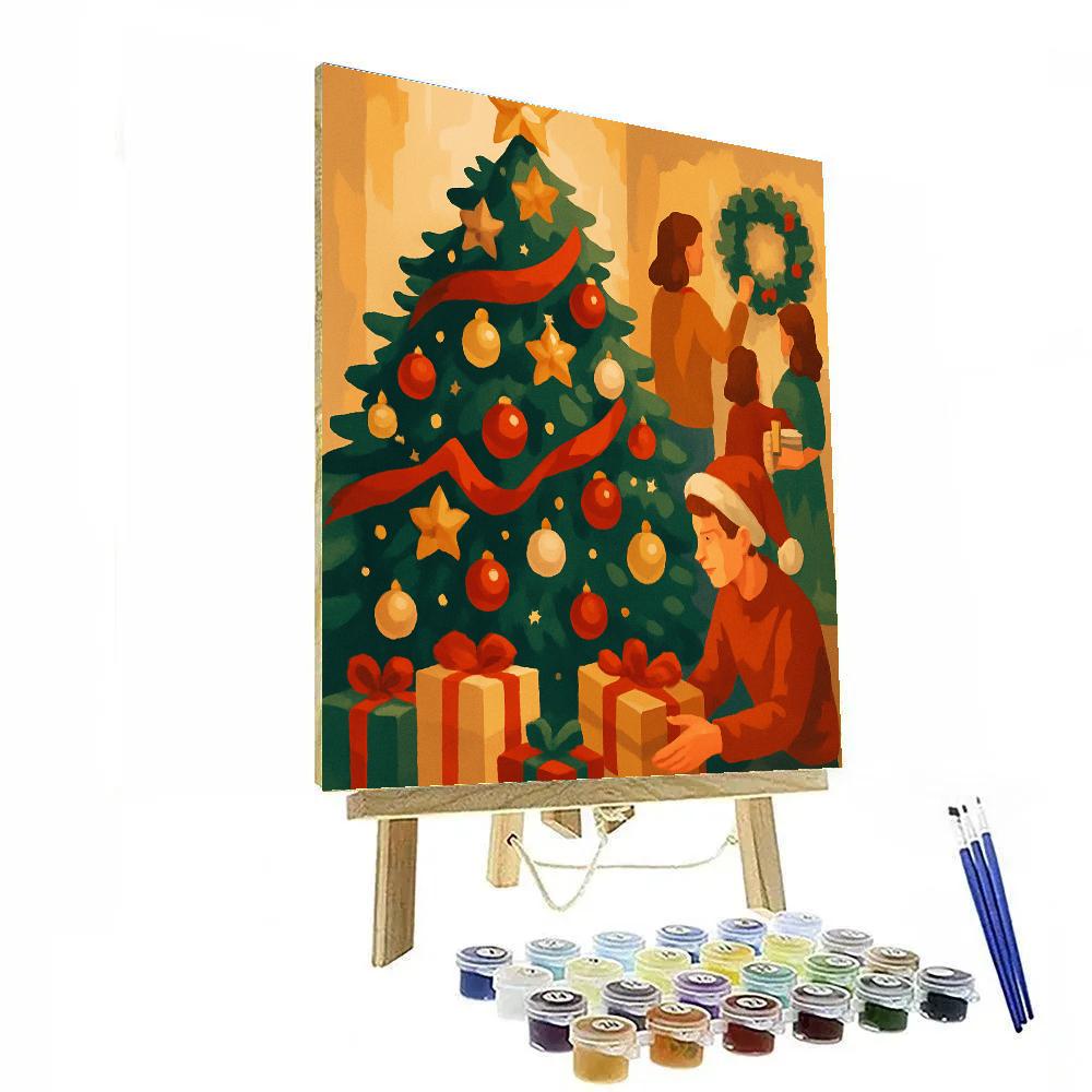 Twinkling Tree Tapestry painting number kit