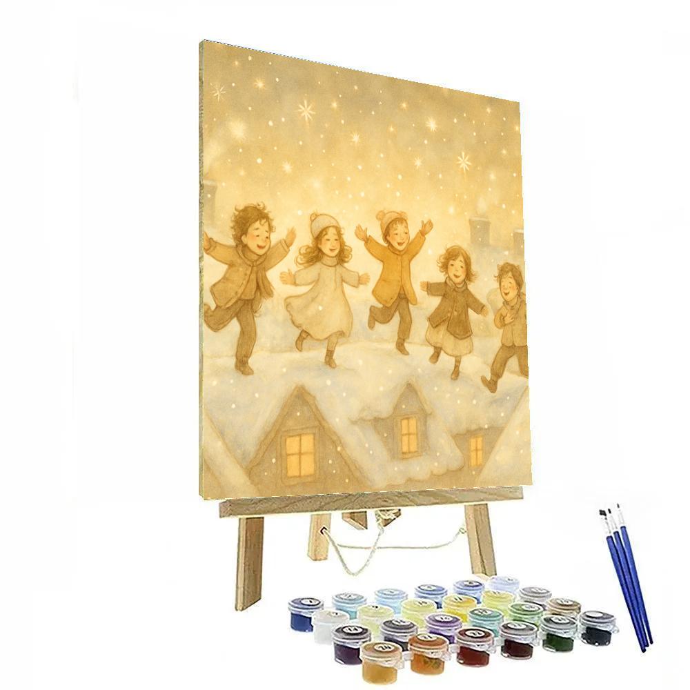 Snowflake Ballet On Rooftops paint by number