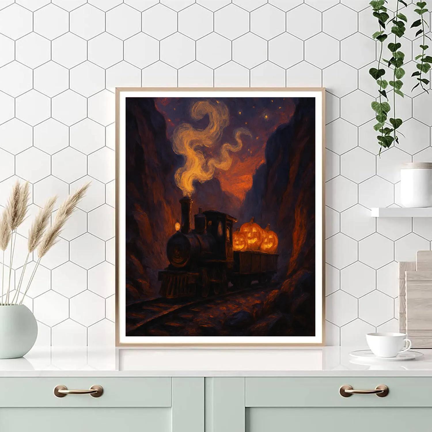 The Lantern Quarry Train Paint by numbers kits