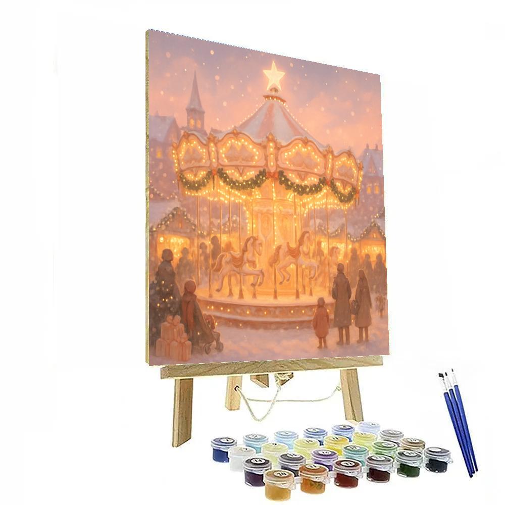 Frost Market Carousel Number painting