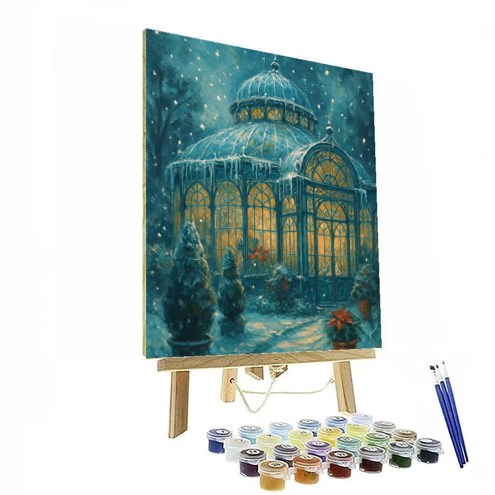 Icicle Conservatory Night Paint by numbers kits