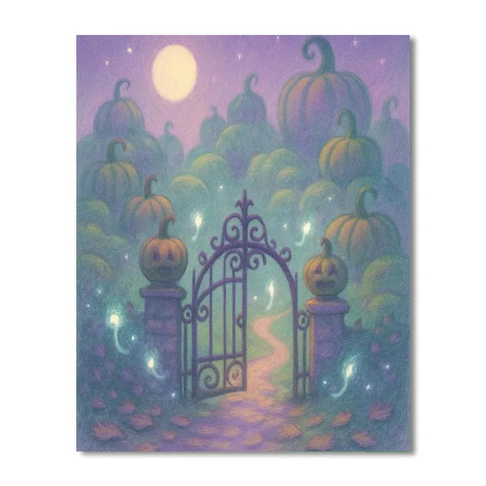 Will O Wisp Garden Gate Paint by numbers art