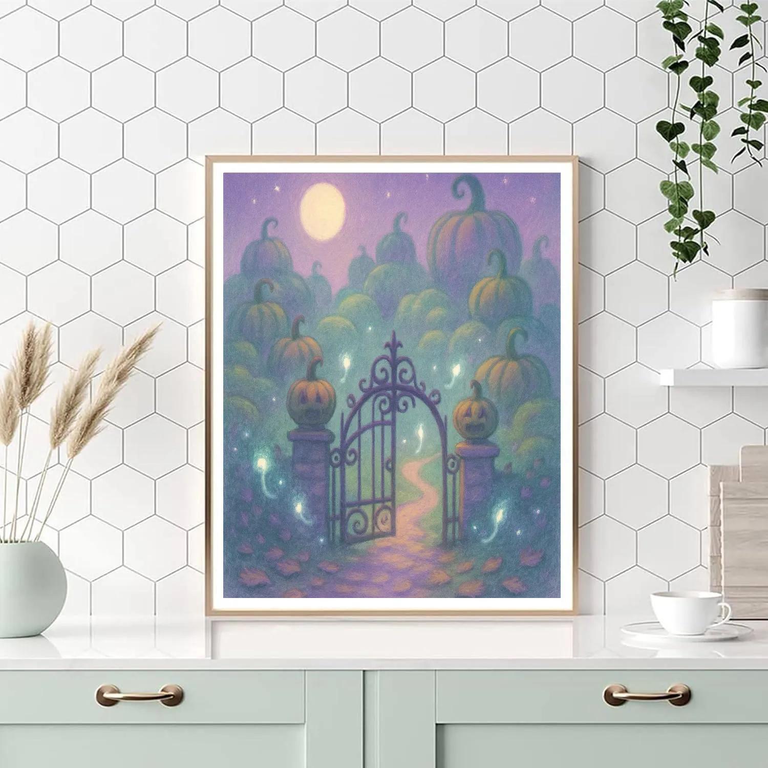 Will O Wisp Garden Gate Paint by numbers art